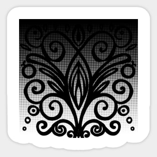 Pattern black and white Sticker